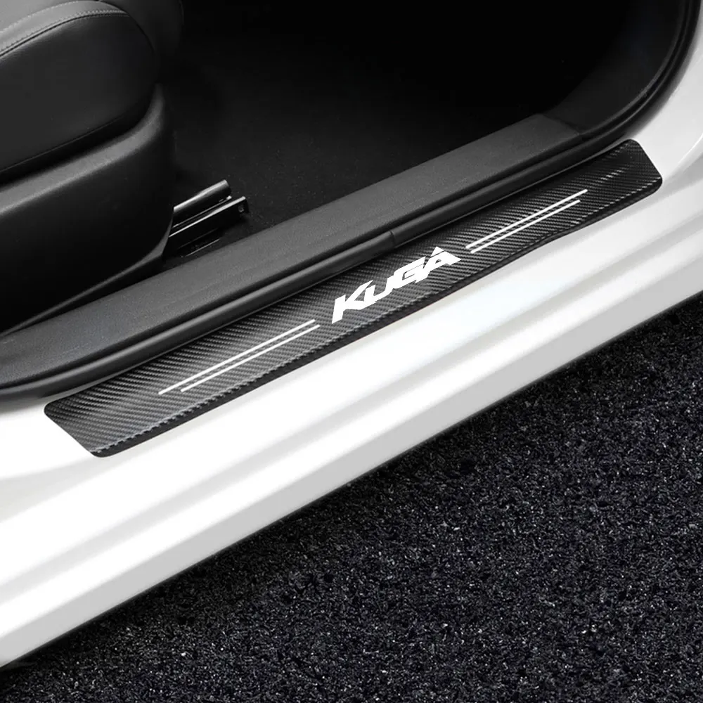 Car Door Sill Carbon Fibre Stickers For Ford Kuga MK1 MK2 MK3 2022 2023 ST  Line STLine Decor Protector Covers Tuning Accessories - AliExpress
