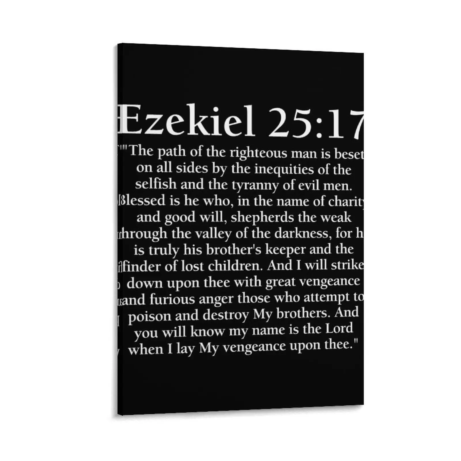 

Ezekiel 25:17 - Full Passage Canvas Painting Home decoration home decor decoration for the room bedrooms decor