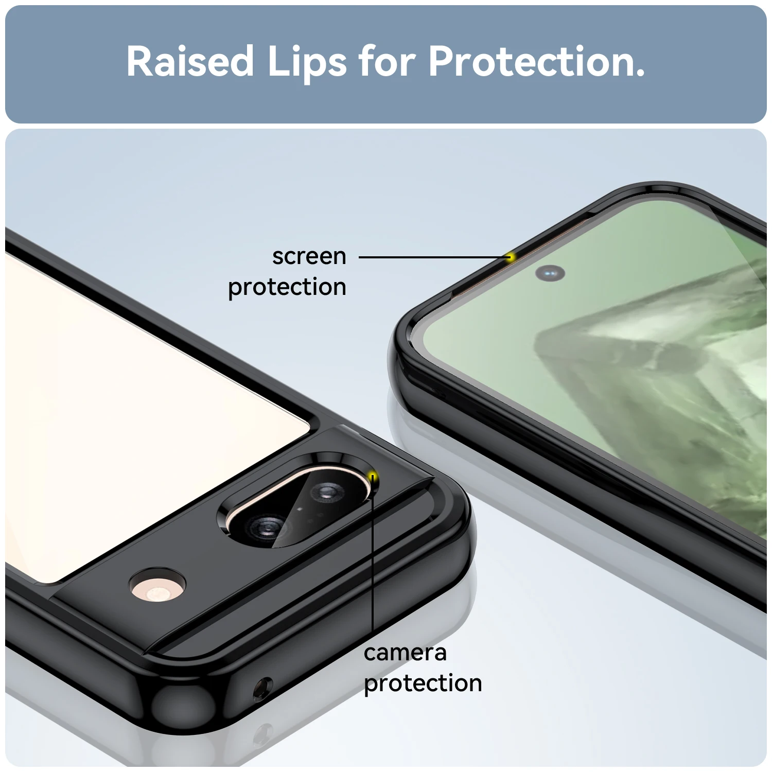 Clear Hard Translucent Shockproof Phone Bumper Case