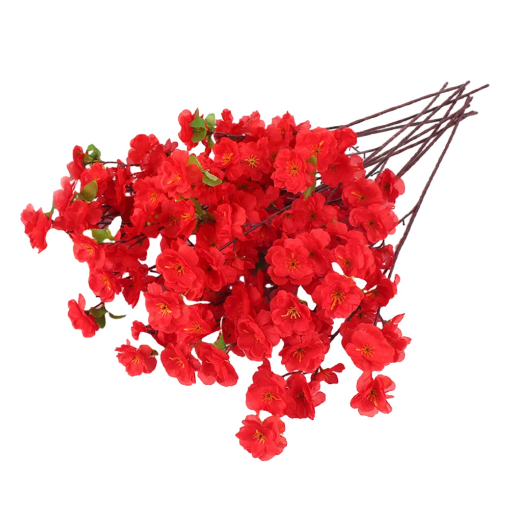 

Fake Peach Blossom Trees Lifelike Simulated Peach Blossom Branches for Home Decoration Assorted Colors Available
