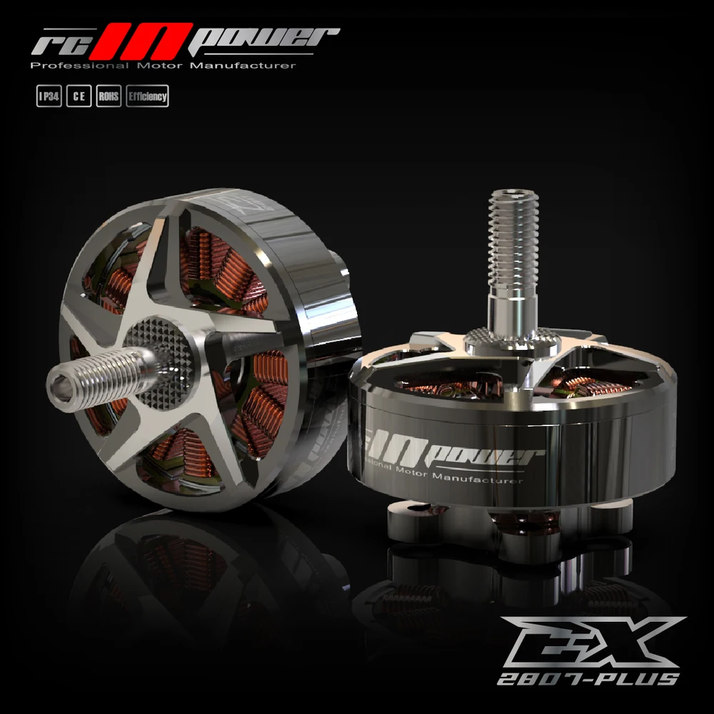 RCinpower EX2807 1300KV FPV 브러시리스 모터 6-7인치 장거리 및 프리스타일 FPV 드론용 4-6S 리포 984W 최대 출력 48g