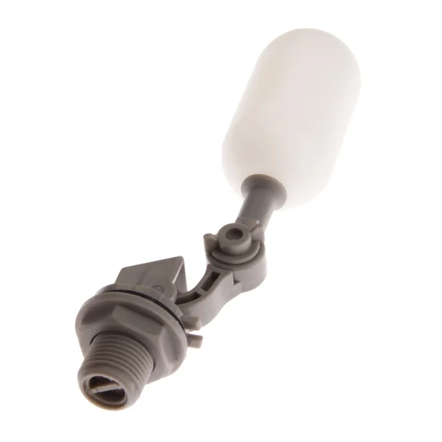 1set DN15 Valve Adjustable 1/2" Floating Auto Fill Valve Automatic Fill Tank Water Level Control 1/2" Thread Plastic Float Ball