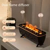 Humidificador Simulated Flame Household Aromatherapy Machine Desktop Ultrasonic Double Spray Office Humidifier 4