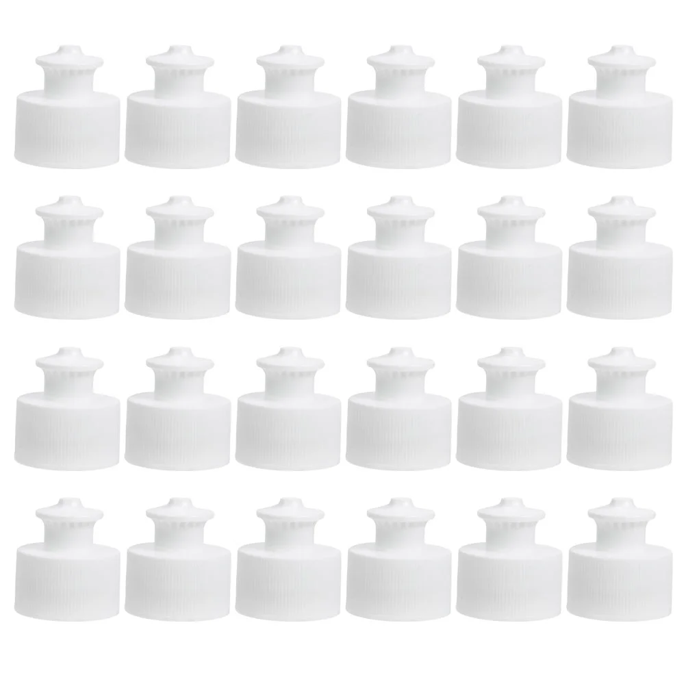 

24 Pcs Water Bottle Replacement Tops Push Pull Caps For Bottles Soda Portable Plastic Lid Sports