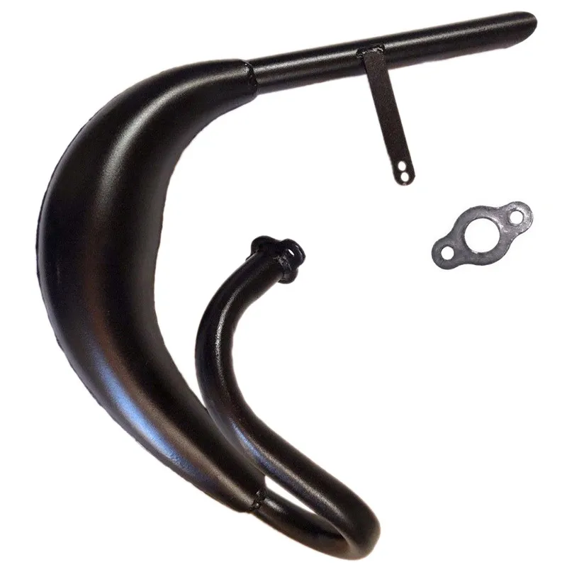 Fatty Belly Pipe Exhaust Muffler Black Fit for 50cc 80cc Bike Gas Engine Motor Parts exhaust assembly