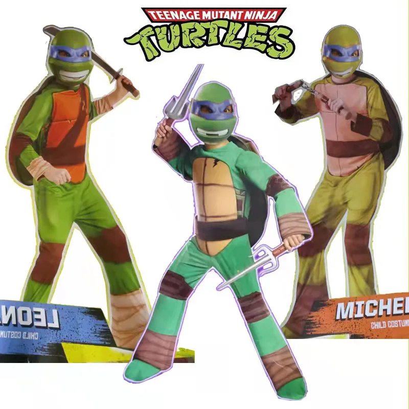 Teenage Mutant Ninja Turtles Kids Cosplay Costume Props Cos Dress Up  Halloween Party Nightclub Carnival Decor Role Play Clothing