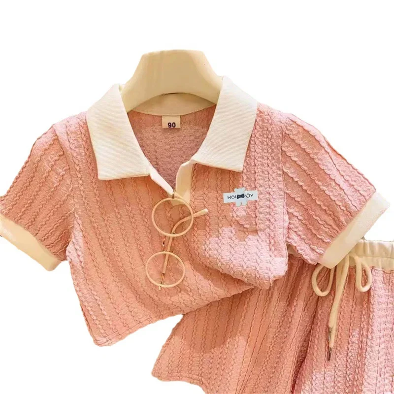 Kids clothes set Baby Blouse Sets Girls Summer Suit Short Sleeve Top Pant 2Pcs 2-10Y