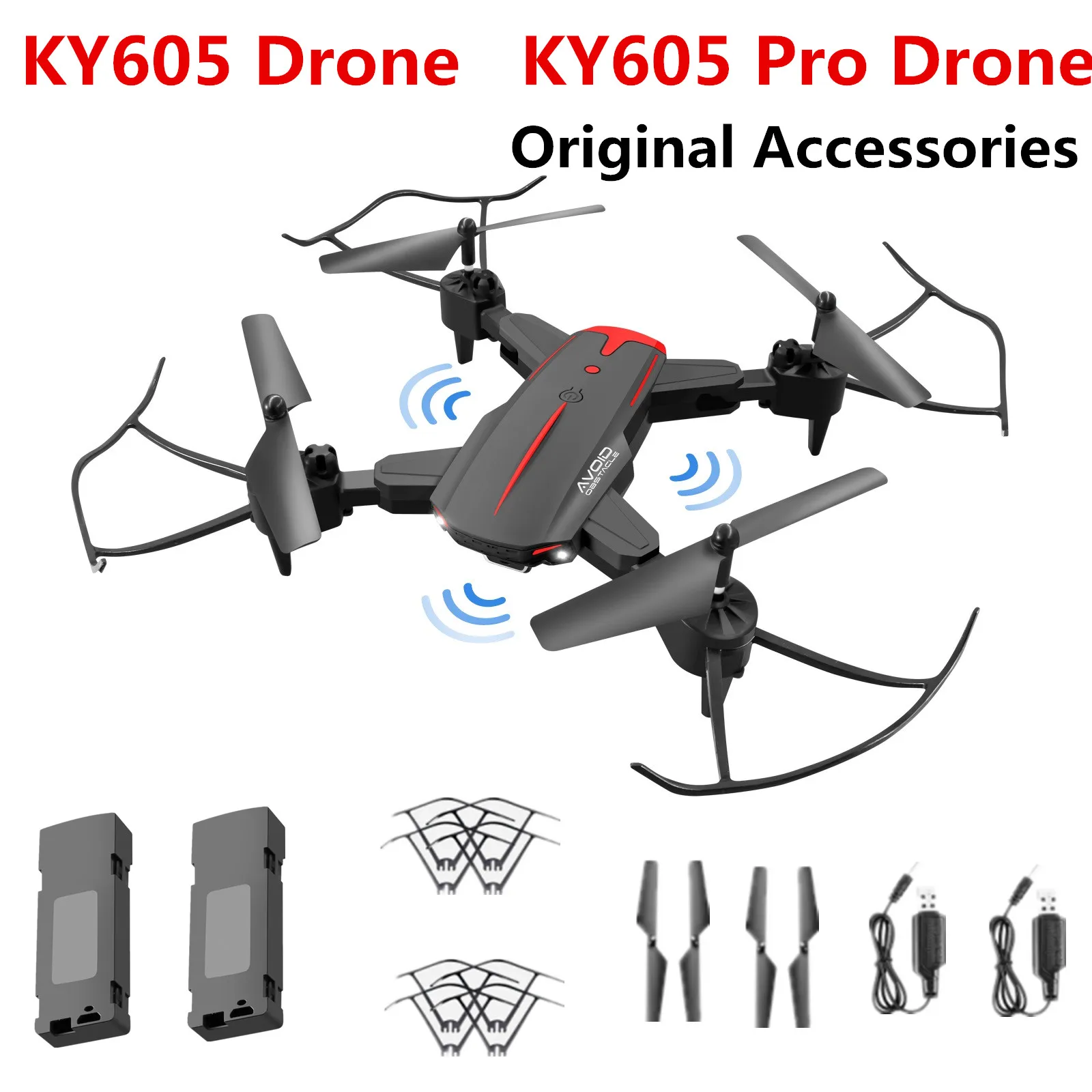 

KY605 Pro Дрон оригинальные аксессуары 3,7 V 1800mAh батарея пропеллер кленовый лист запасные части для Дронов KY605