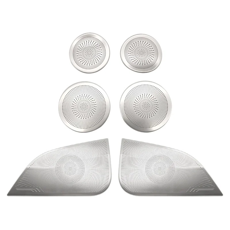 

Car Accessories Silver the Sound Bar of the Stainless Steel Front Door Speaker Cover Trim for Tesla Model 3 2021