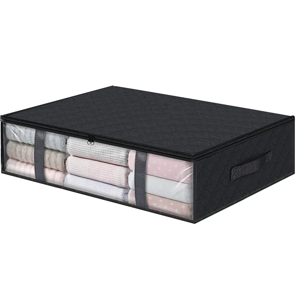 

Foldable Clothes Duvet Pillow Clothes Quilt Storage Organizer Sundries Storage Bag Non-Woven Storage Underbed Bag Large Capacity