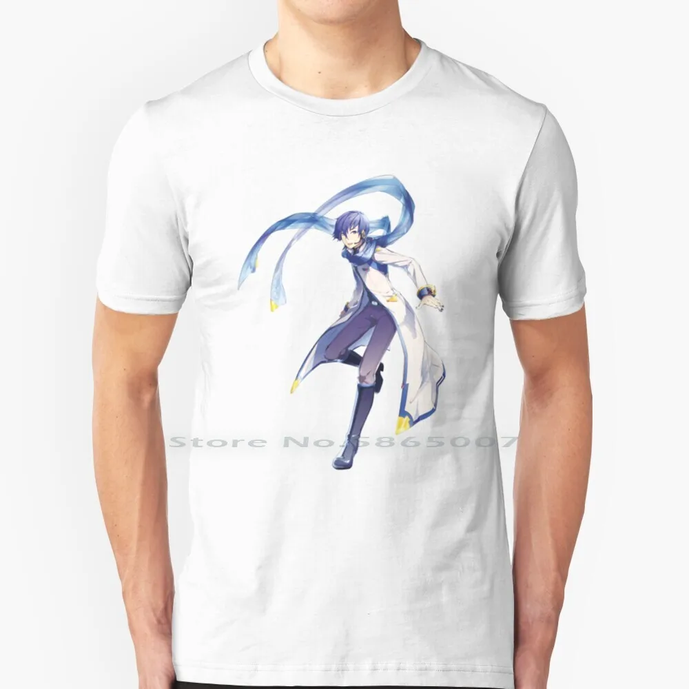Kaito V3 Футболка 100% хлопок Vocaloid милый Kawaii аниме большой размер 6xl футболка подарок