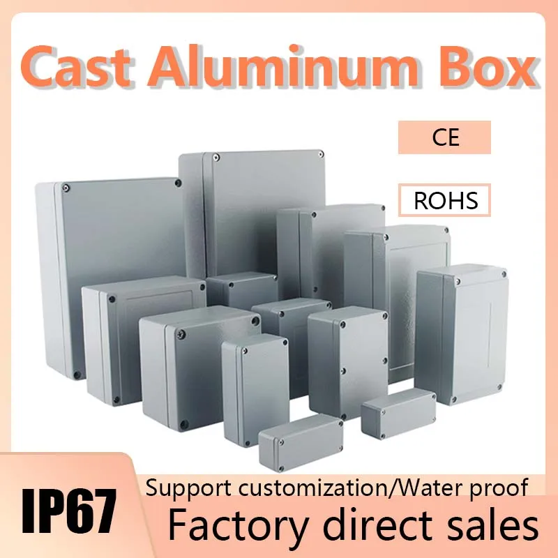 Electrical Junction Box Cast aluminum junction box metal button box power aluminum alloy wire indoor and outdoor waterproof terminal