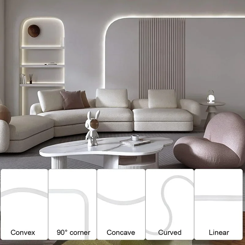 Description Picture 2 of item10M Led Strip Lamp Ribbon Led Neon Light White Led Tape Light 2835 120Led/m Modeling Light With RF Remote Control