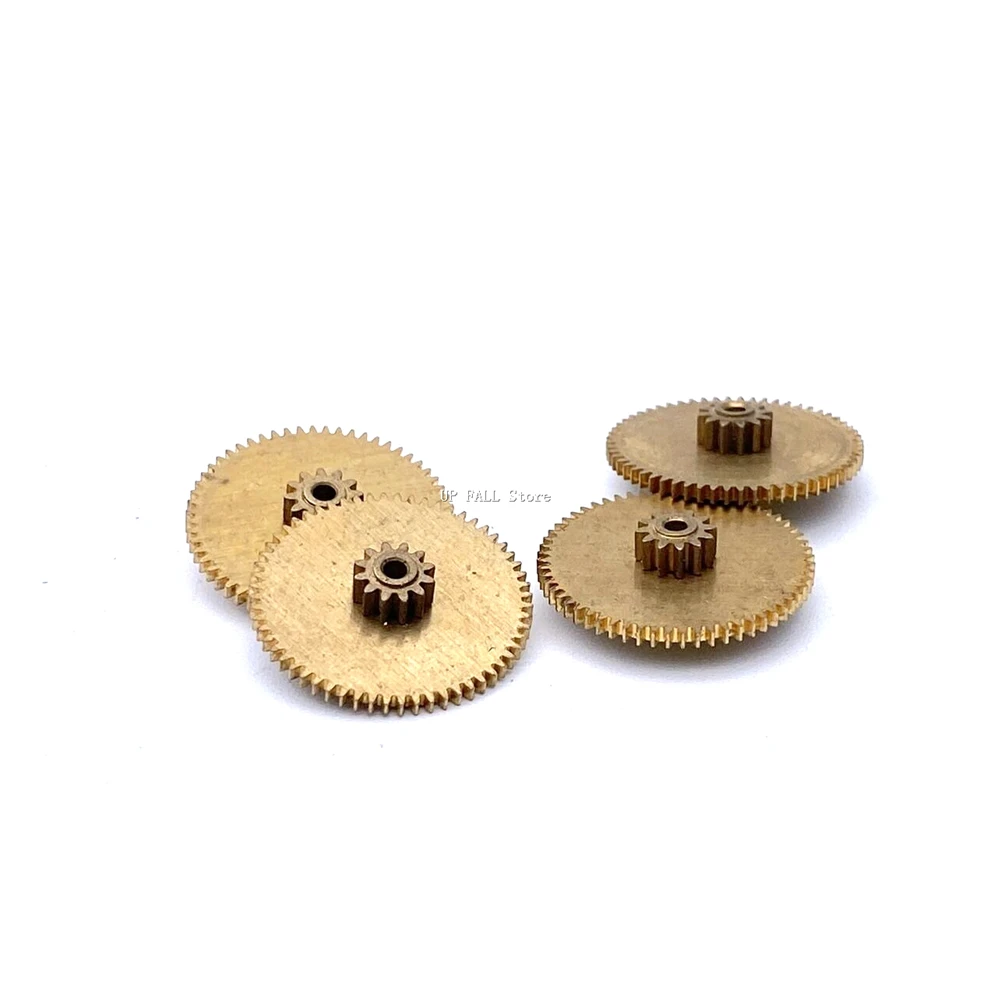 0.4M 12T 60T Teeth 1.6MM Double Metal Copper Gear DIY Model Aircraft