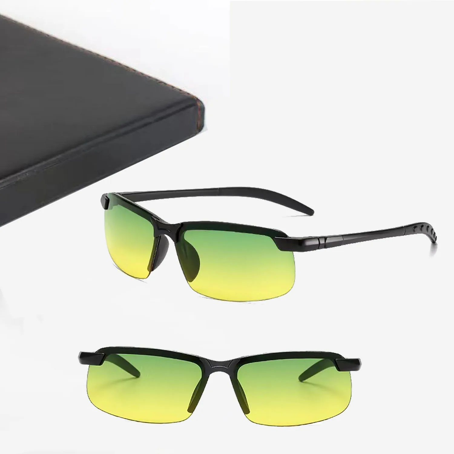 Night Vision Glasses Men Anti-Glare Driving Half Frame Sunglasses for Driver Outdoor Sport Goggles Women Day and Night Eyewear night vision glasses night vision sunglasses driving sunglasses