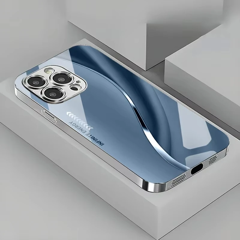 Gradient Minimalist Electroplated Phone Case Cover
