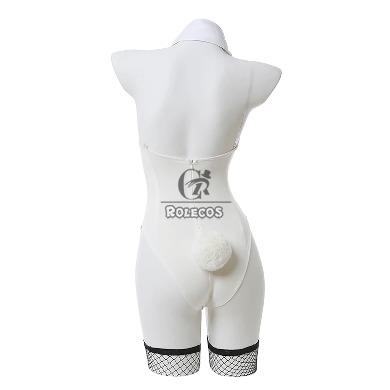 Dangan Ronp 2 Nanami ChiaKi Bunny Girl Cosplay Kostüm White Jumpsuit Halloween Outfit mit Ohren 18 Dangan Ronp 2 Nanami ChiaKi Bunny Girl Cosplay Kostüm White Jumpsuit Halloween Outfit mit Ohren 7