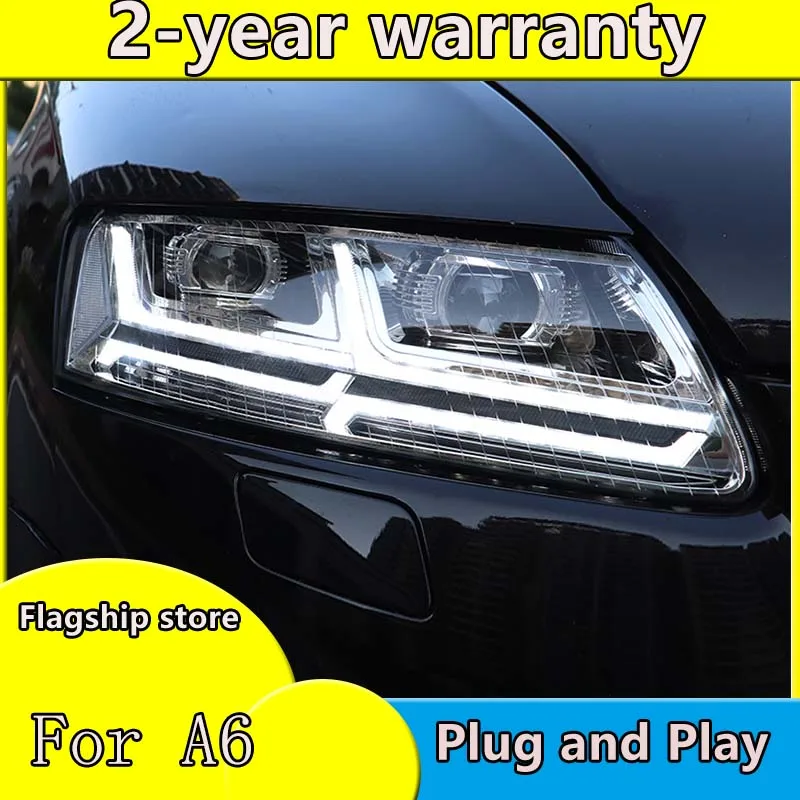 

Car Styling for Audi A6 Headlights 2005-2011 A6 C5 C6 LED Headlight Dynamic Signal Animation DRL Bi Xenon Auto Accessories