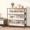12 Pack Shoe Slots Organizer, Adjustable Shoe Rack Stacker Storage Space Saver, Double Deck Shoe Rack Holder for Closet 6