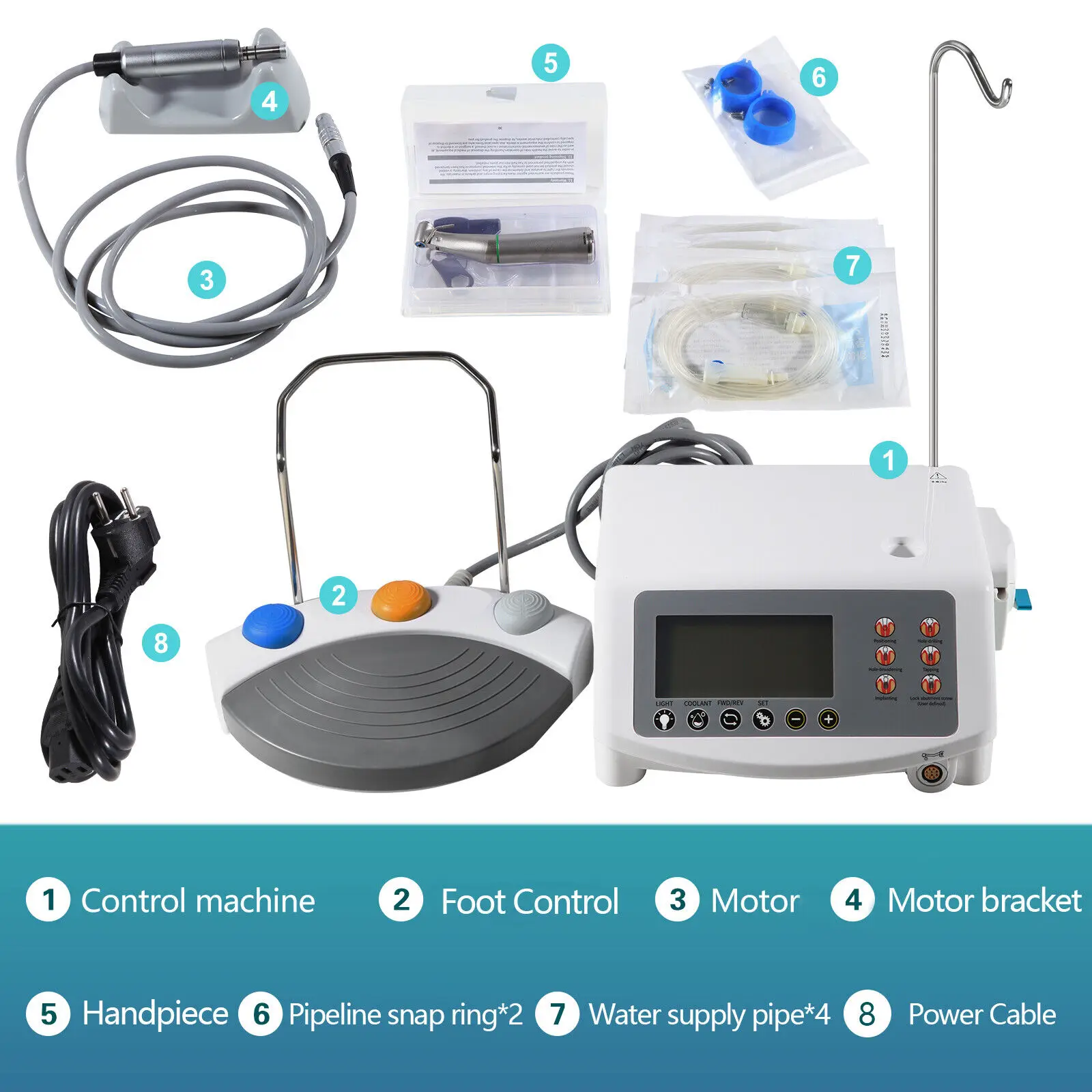 Motore Chirurgico Dentale Per Impianti Con Touch Screen + Angolo Contro 20:1 LED - Professionale, FDA 510(k