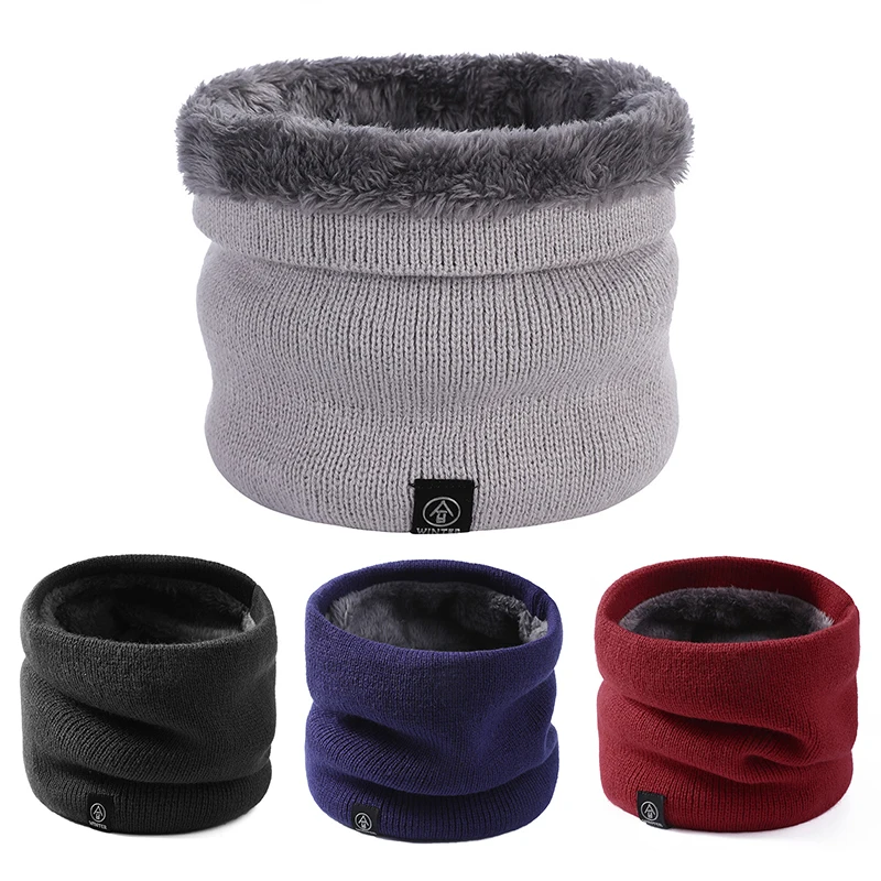 

Fashion Soft Knitted Neck Warmer Sport Scarf Women Men Face Cover Winter Skating Running Warm Scarves Thick Cold-proof Collar