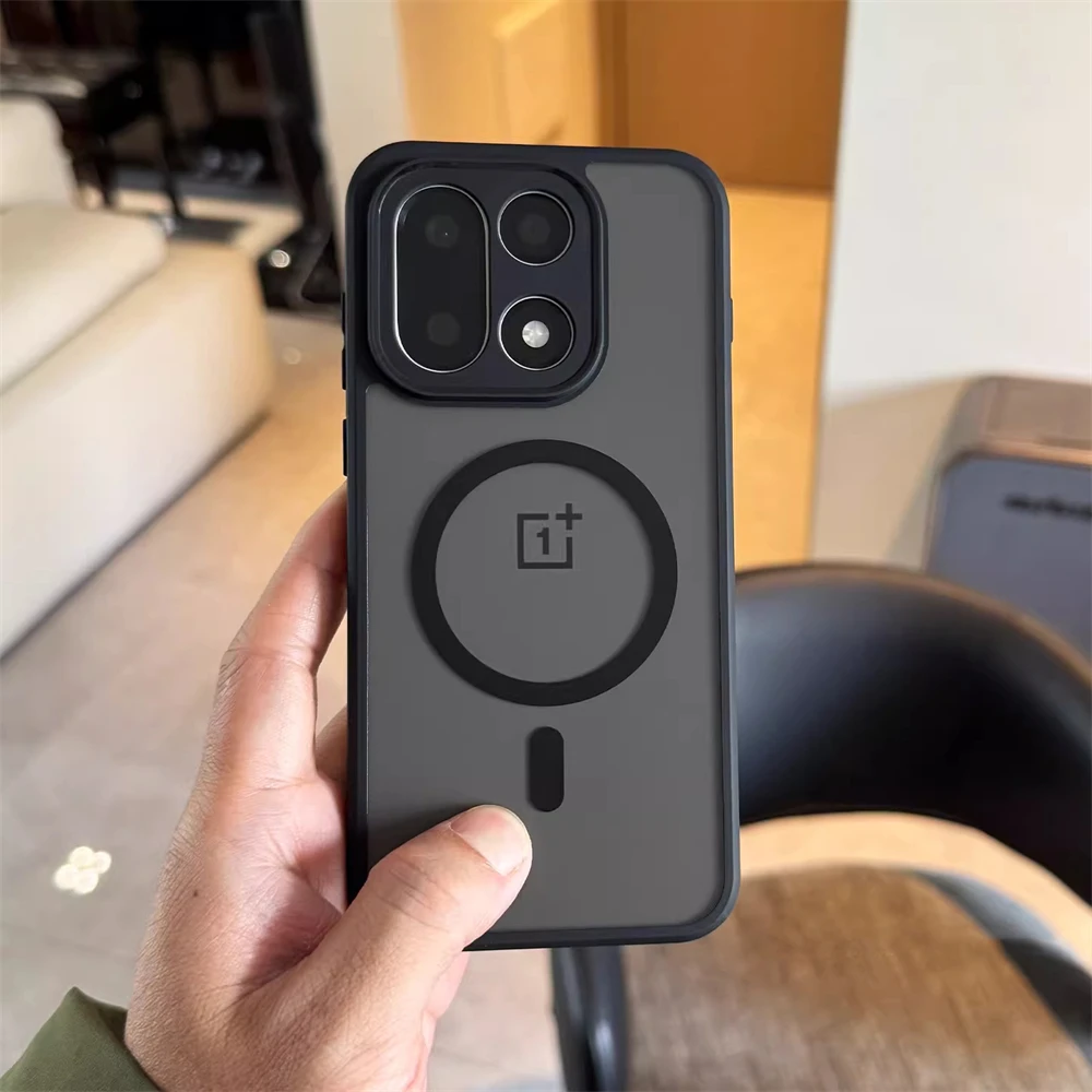 Matte Translucent Magnetic Shockproof Wireless Charging Cover