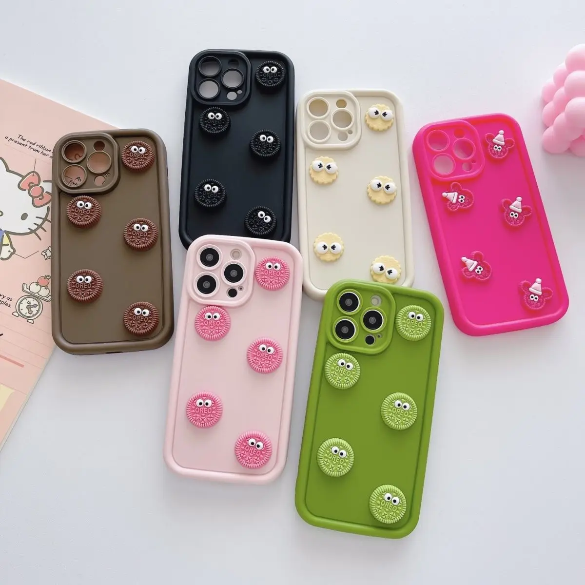 Cute 3D Biscuit Silicone Soft Phone Case - Matte Back Cover