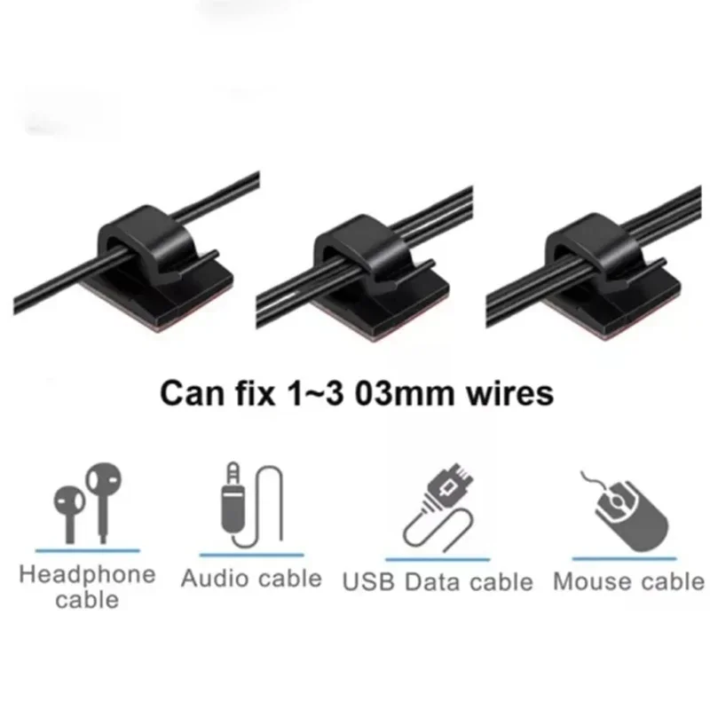 Universal D/wiring Accessories Cable Clamp Waterproof Press Self-Adhesive Adjustable Rubber Cable Gland Office Passes Cables