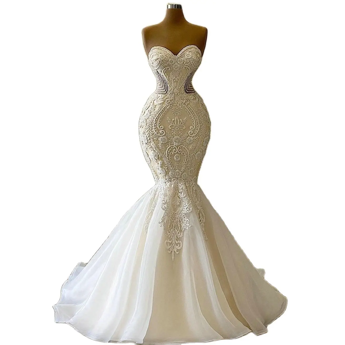 

Роскошные свадебные платья-русалки, женское сексуальное платье с вышивкой сердечком, женское платье