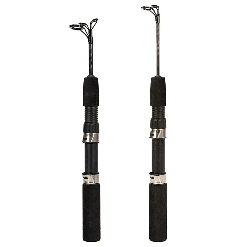 Ice Fishing Rod with Reel Combo 50cm/67cm Telescopic Carbon Fiber Fishing Pole Rod with Reel Kit