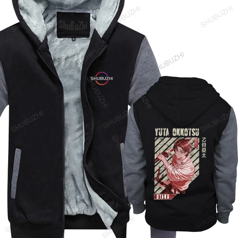 

Male Jujutsu Kaisen Yuta Okkotsu fleece pullover Cotton Fashion hoodie zipper Graphic Anime Manga thick hoodies Tops Apparel