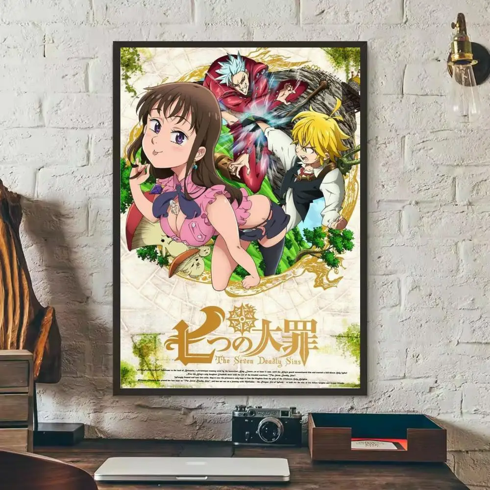 Stylish S-Seven D-Deadly Sins Decorative Poster for Home, Restaurant, and Office Wall Art