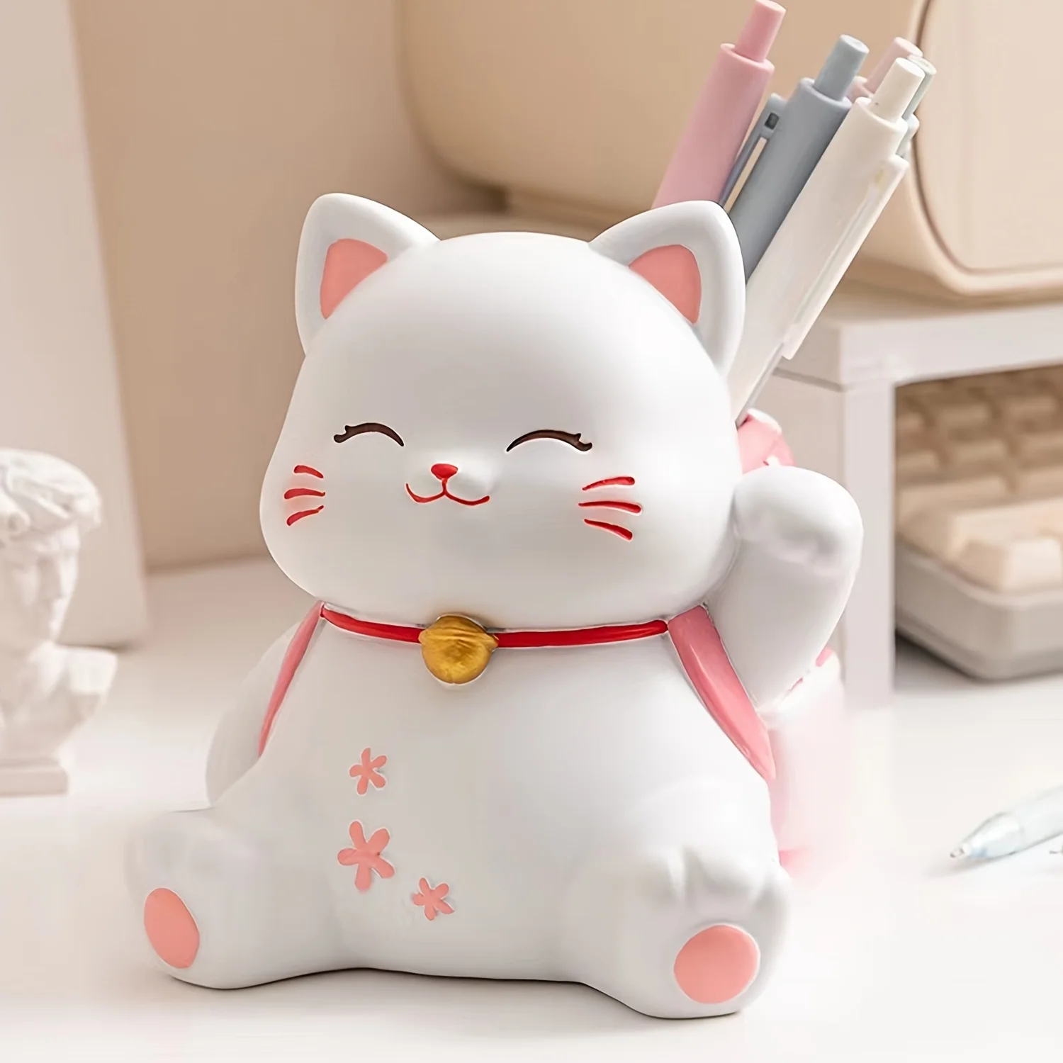 Cat Pen Holder-Unique Design for Makeup Brush, Pen, Key Storage