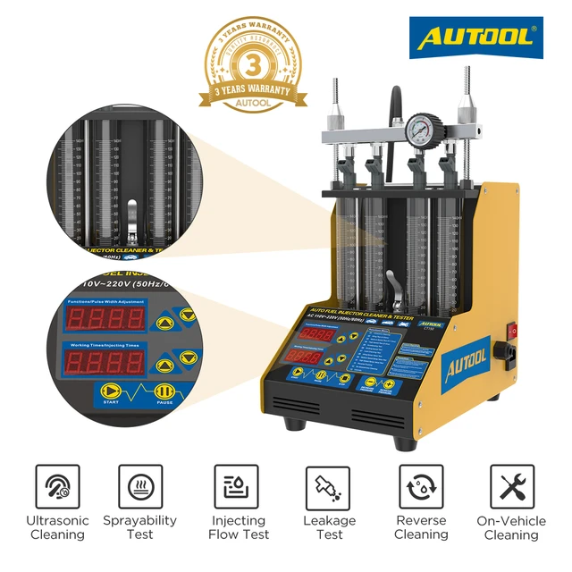 AUTOOL CT-150 Petrol Ultrasonic Fuel Injector Tester Cleaner Cleaning  Machine