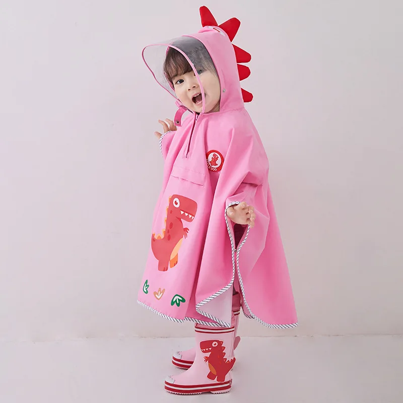 

80-125cm Yellow/Pink/Blue Raincoats Waterproof for Kids Rain Coat Cover Kindergarten Baby Poncho Trench Girls Boys Playing Suit