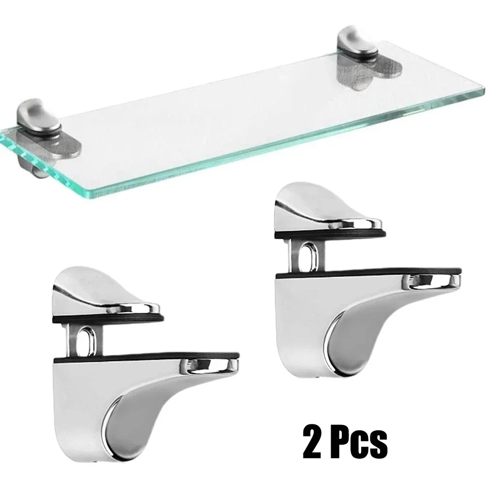 2pcs Adjustable Glass Shelf Holder Clamps Bathroom Support Brackets Shelves Holder For 3-20 Mm Thick Shelf Glass glass shelf clamp holder shelf support brackets
