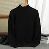 Thickened Autumn/Winter new 100% Merino wool pullover Cashmere sweater Men's half turtleneck pullover warm bottom knit shirt top 6