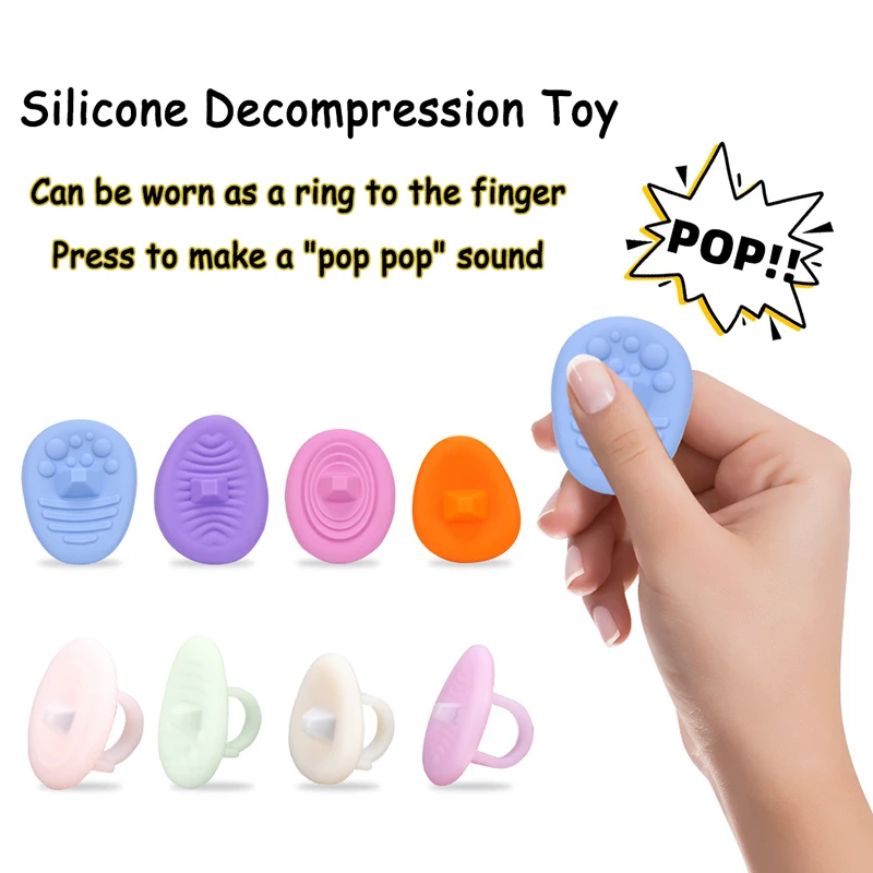 Silicone Textured Sensory Fidget Toy Autism Kid Calming Fidget Stress Toy Adult Anxiety Stress Relief Fingertip Sensory Desk
