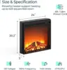 Electric Fireplace Mantel, LED Faux Fireplace Heater with Remote Control & Adjustable Flame, TV Console Table 4