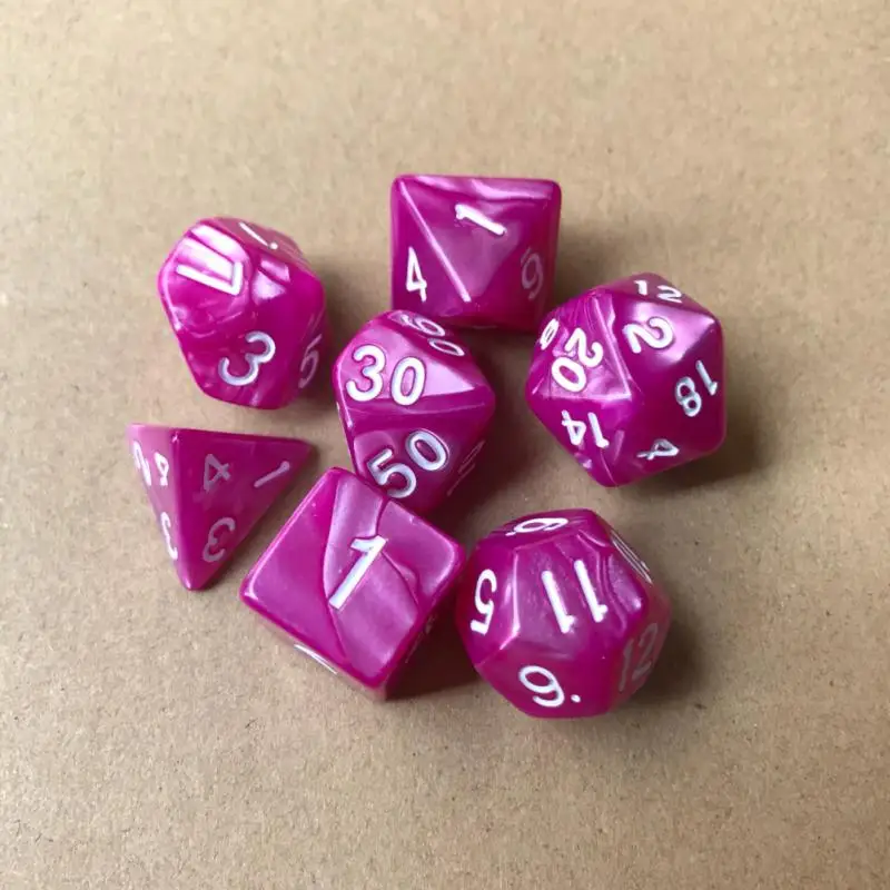 Multifaceted Dice RPG 4 6 8 10 12 20 D4-D20 Polyhedral TRPG Games Dice Set Board Game Entertainment SD 7pcs/set