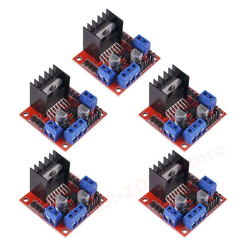 5Pcs L298N Scheda Controller Di Azionamento Del Motore Passo-Passo Dc Dual H-Bridge Modulo Per Arduino Smart Car Mega R3 Mega2560