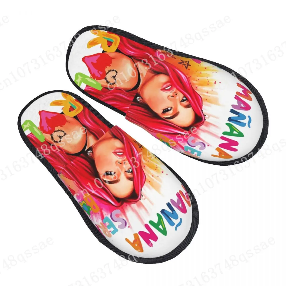 

Женские домашние тапочки с принтом на заказ, Уютные теплые пушистые тапочки из пены с эффектом памяти, домашняя Уличная обувь