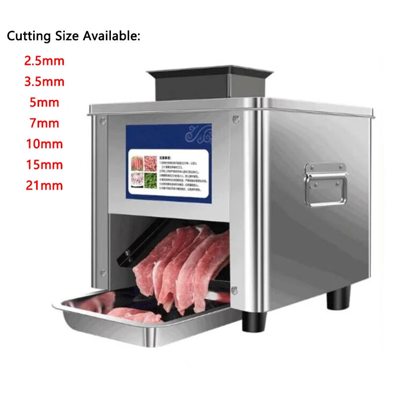 

Automatic Meat Cutter 2.5mm/3.5mm Commercial Meat chopper Electric Slicing/Shredding/Dicing machine Stainless steel Home Slicer