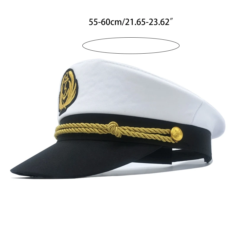 Yacht Captain Hat Navy Marine Hat Adjustable Sailor Captain Costume Men  Boat Navy Hat for Adult Kid Men Women - AliExpress