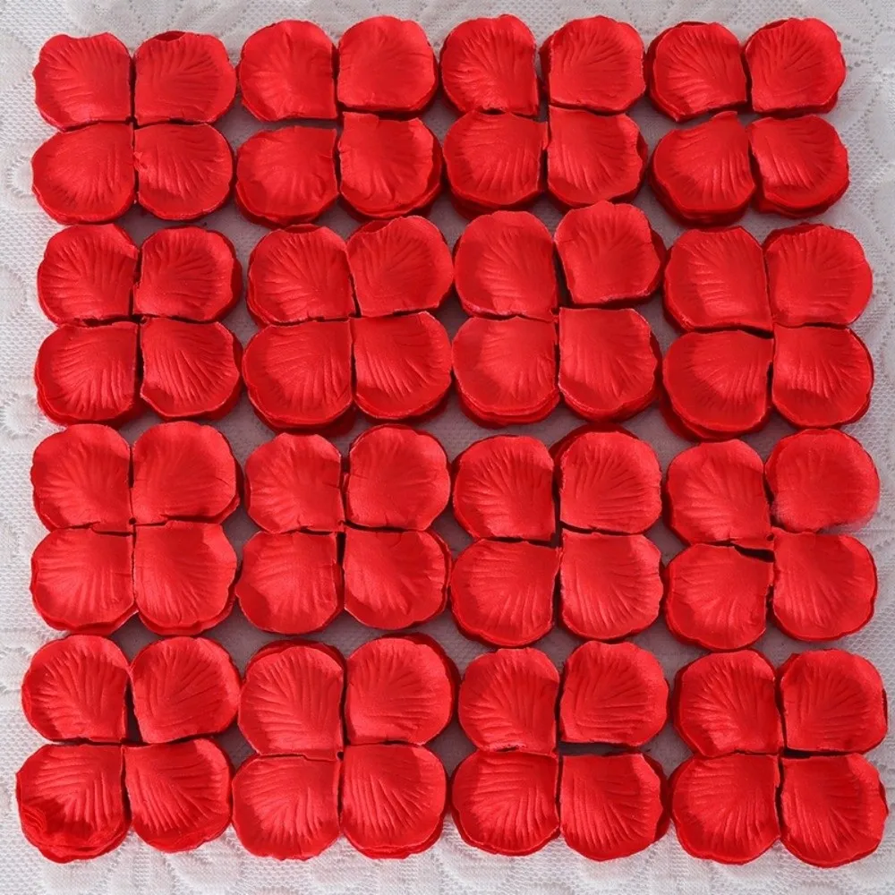 1000pcs 다채로운 인공 장미 꽃잎 패브릭 레드 실크 가짜 꽃 꽃잎 로맨틱 여러 가지 빛깔의 가짜 장미 꽃잎 발렌타인 데이