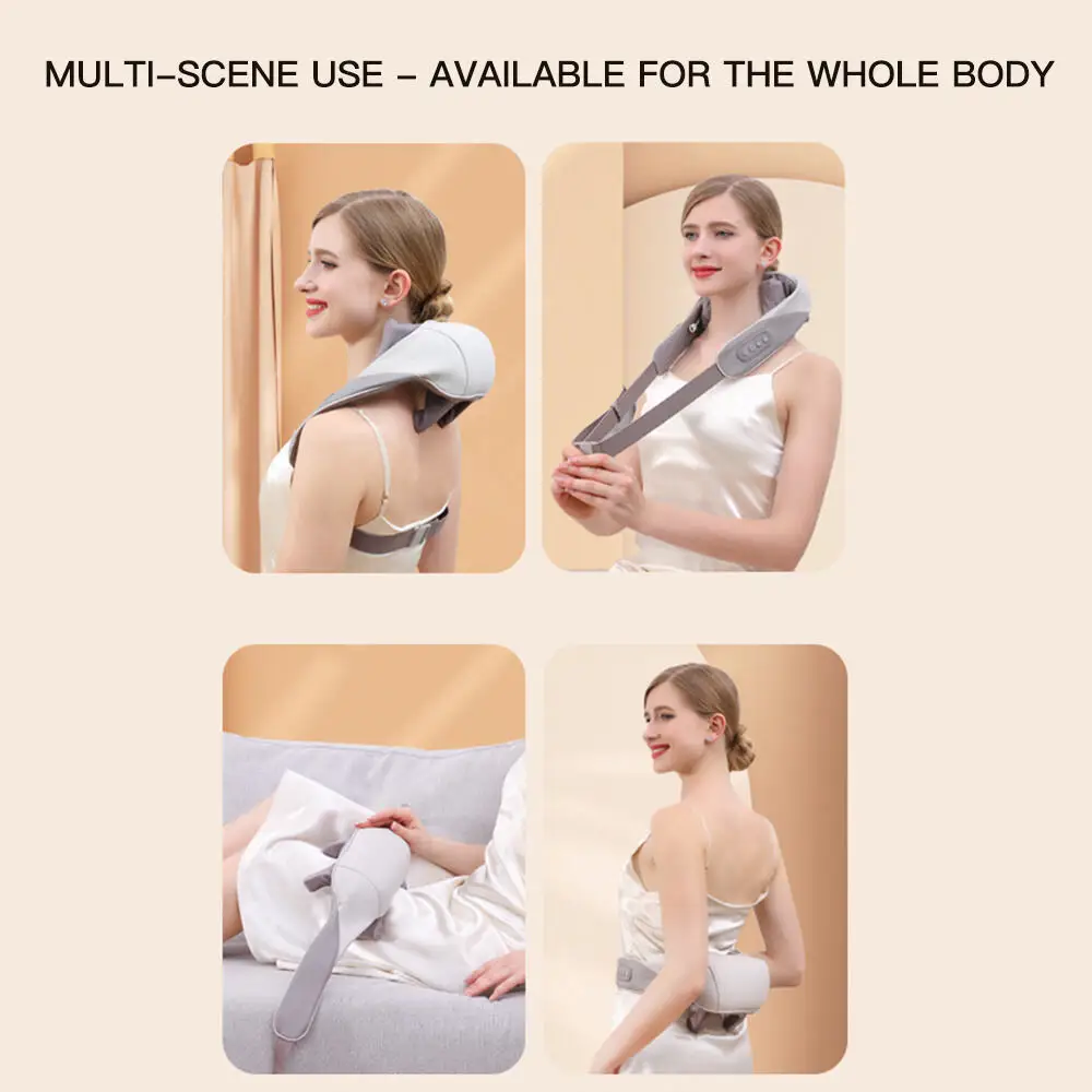 Electric Shoulder and Neck Massager Relaxing Cervical Trapezius Home Wireless Shoulder and Back Kneading Massage Shawl