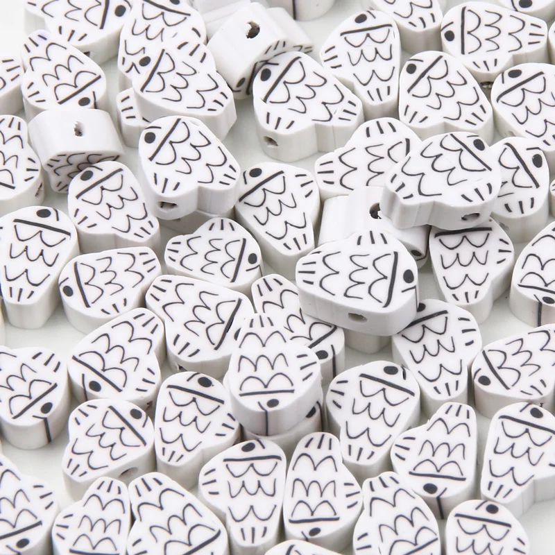 20 Stück 10 mm Stern-Polymer-Ton-Perlen in Herzform, lose lächelnde Perlen für Schmuckherstellung, DIY-Armband, Halskette, handgefertigte Accessoires – Detail 14