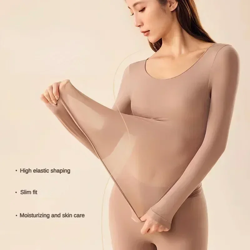 New Ultra Thin Seamless Thermal Underwear Women Winter Warm Top 37