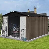 10ft x 8ft Garden Storage Shed,Metal Outdoor Storage Sheds with Vents,Hinged Door and Padlock,Practical Tool Storage shed 1