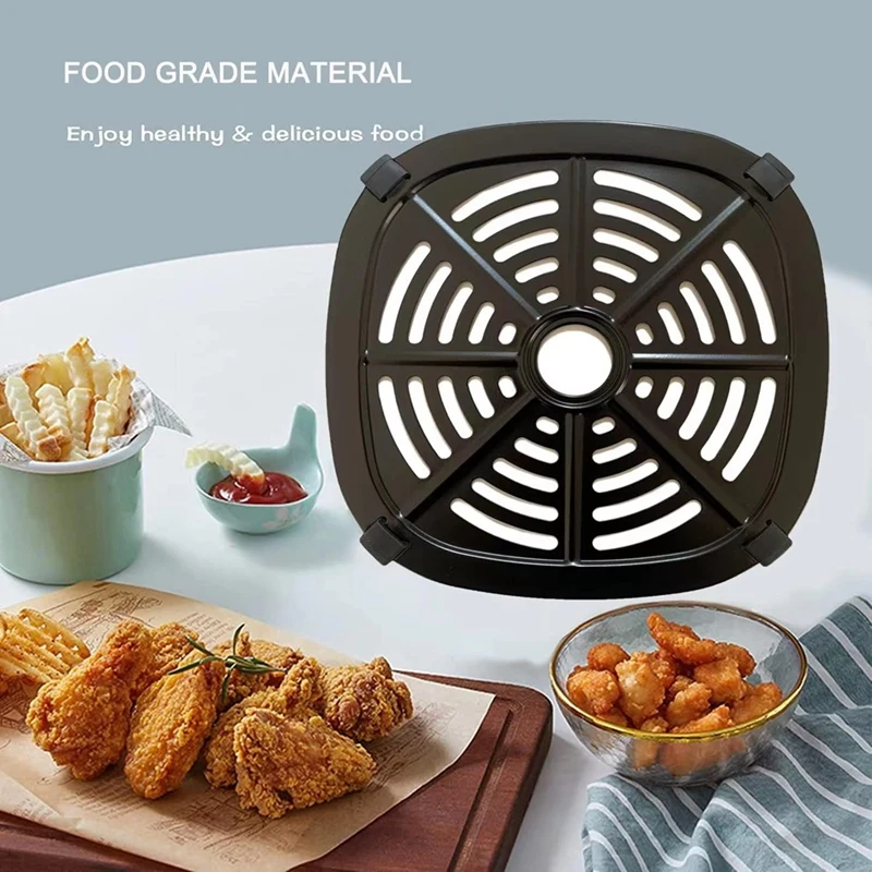 Air Fryer Accessories Air Fryer Baking Tray Air Fryer Grill Crisper Tray For Dash 2.6QT Tasti-Crisp Digital Air Fryer With Rubber Feet